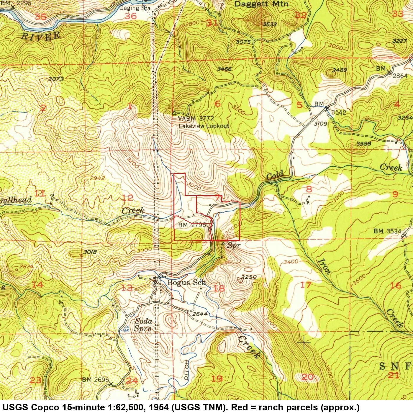 1954 aerial view